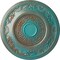 Ekena Millwork Nestor Ceiling Medallion (Fits Canopies up to 5"), 25 7/8"OD x 2 1/4"P, Copper Green Patina CM25NECGS - alternate 1
